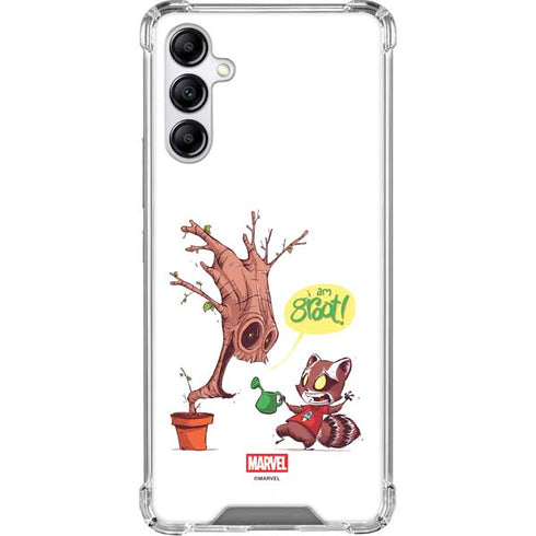 Marvel Rocket Raccoon and Groot Tall Tails Galaxy A15 5G Clear Case